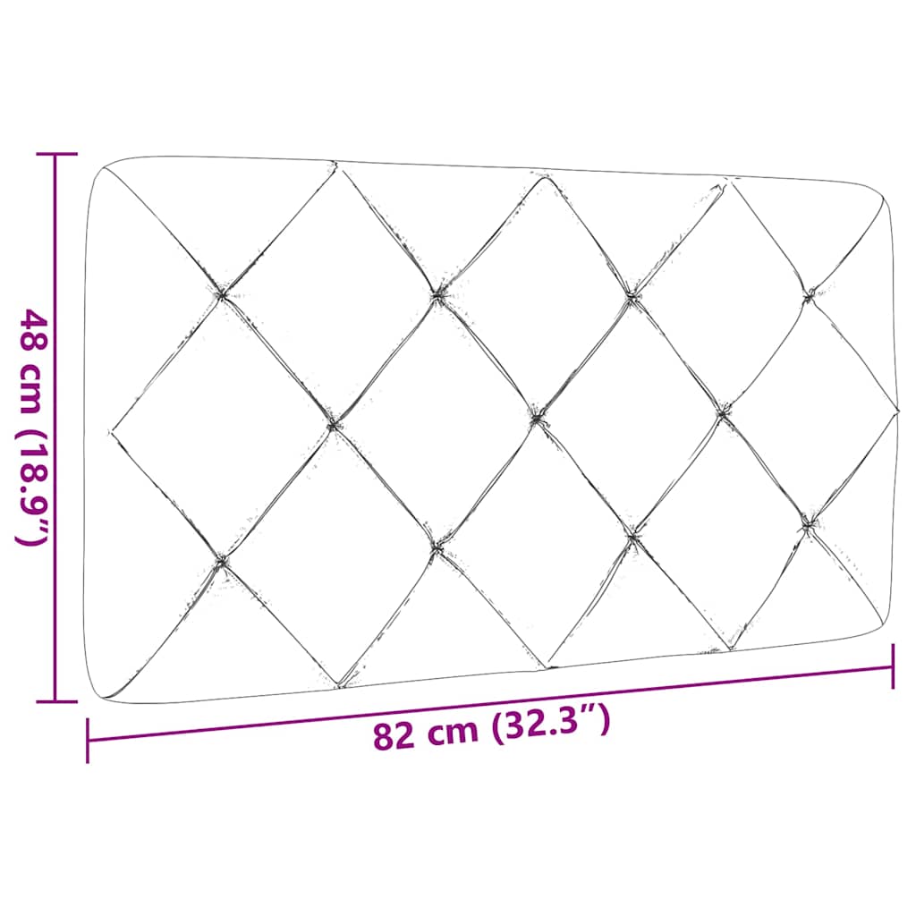 Kopfteil-Kissen Dunkelgrau 80 cm Stoff