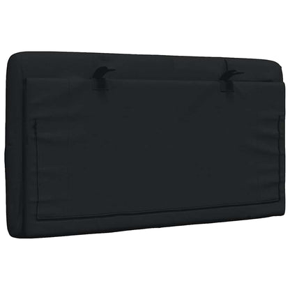 Kopfteil-Kissen Schwarz 80 cm Stoff