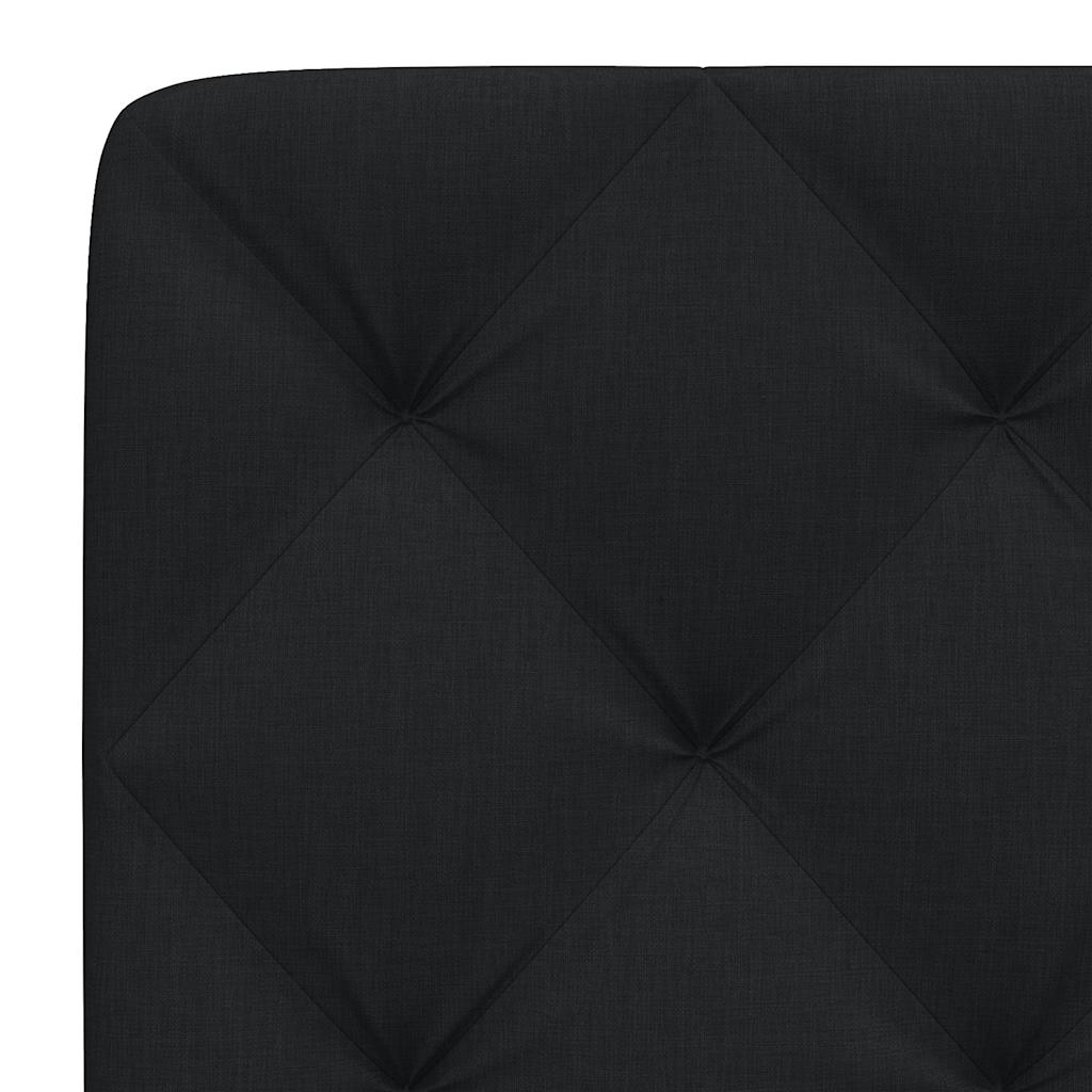 Kopfteil-Kissen Schwarz 80 cm Stoff