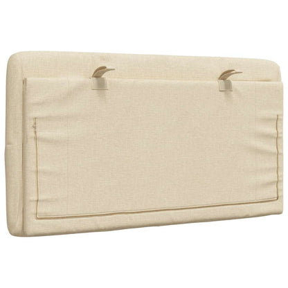 Kopfteil-Kissen Creme 80 cm Stoff
