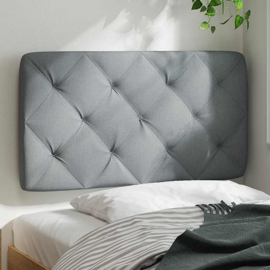 Kopfteil-Kissen Hellgrau 90 cm Stoff