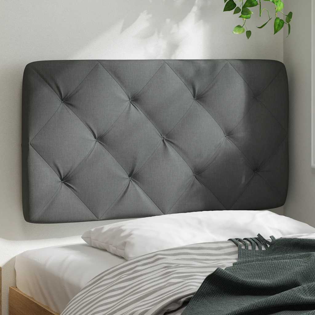 Kopfteil-Kissen Dunkelgrau 90 cm Stoff