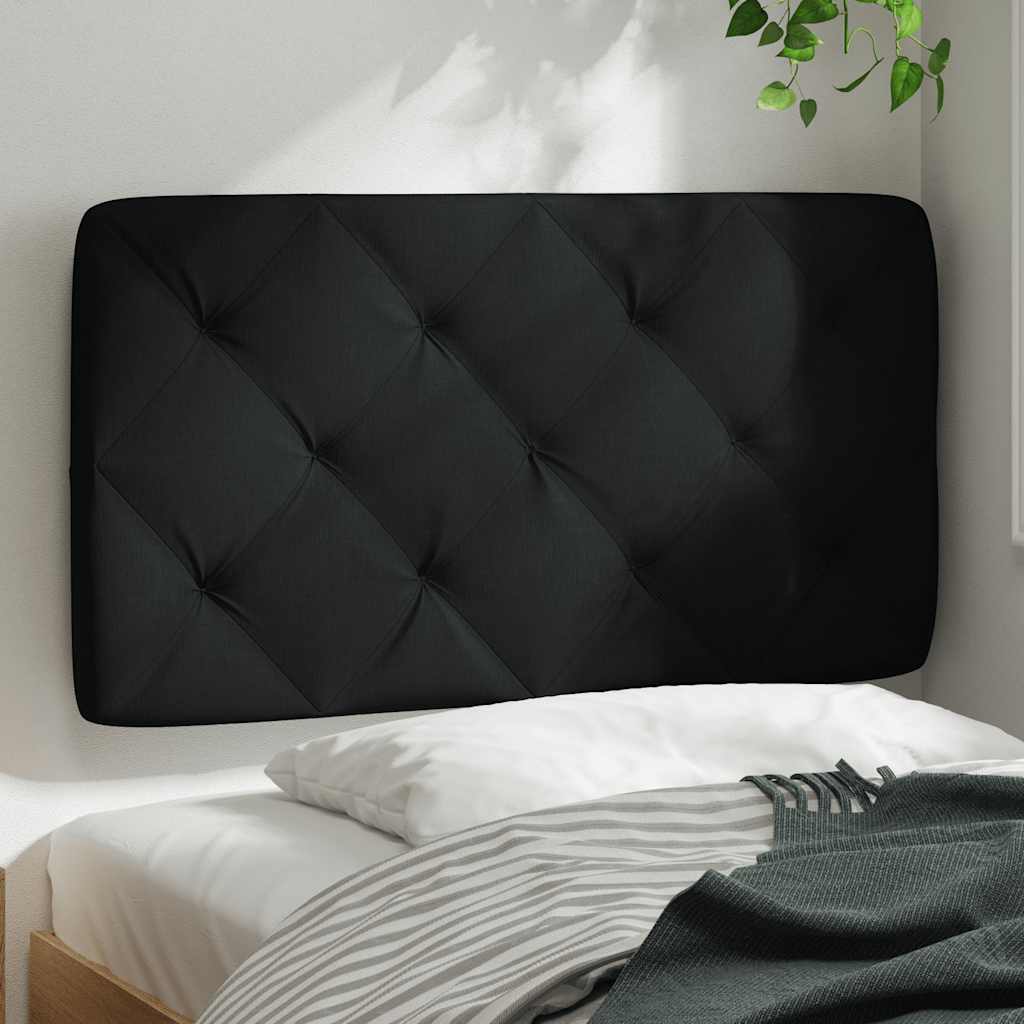 Kopfteil-Kissen Schwarz 90 cm Stoff