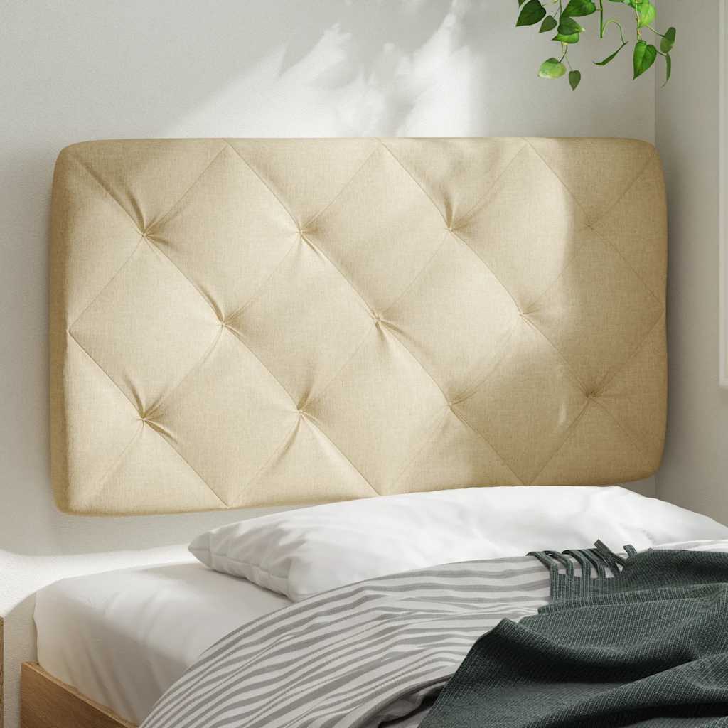 Kopfteil-Kissen Creme 90 cm Stoff