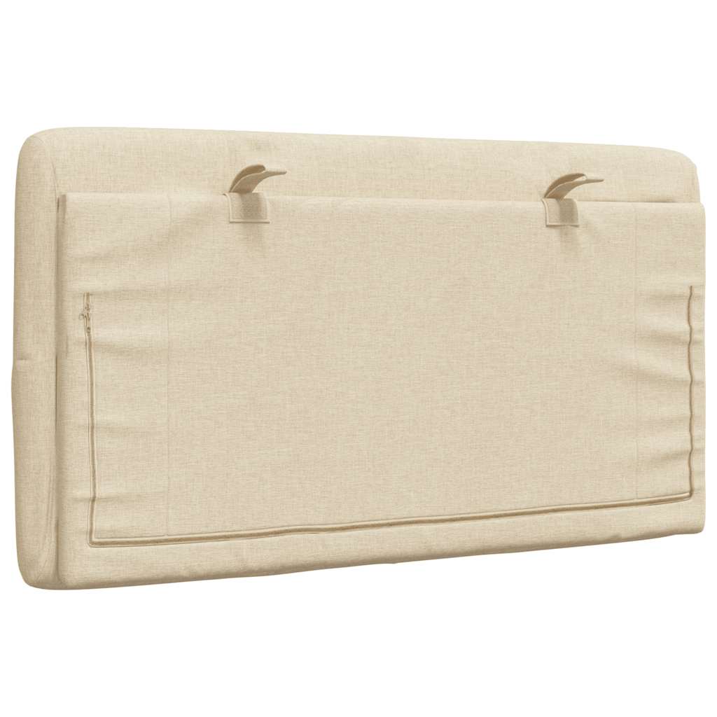 Kopfteil-Kissen Creme 90 cm Stoff