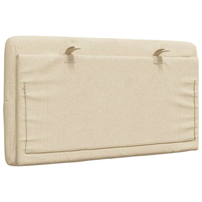 Kopfteil-Kissen Creme 90 cm Stoff