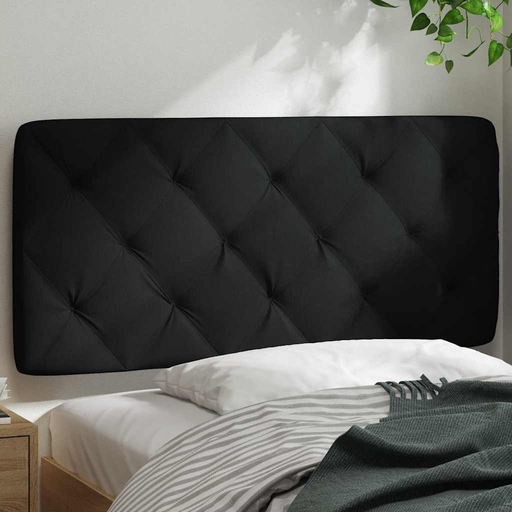 Kopfteil-Kissen Schwarz 100 cm Stoff