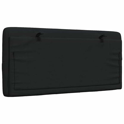 Kopfteil-Kissen Schwarz 100 cm Stoff