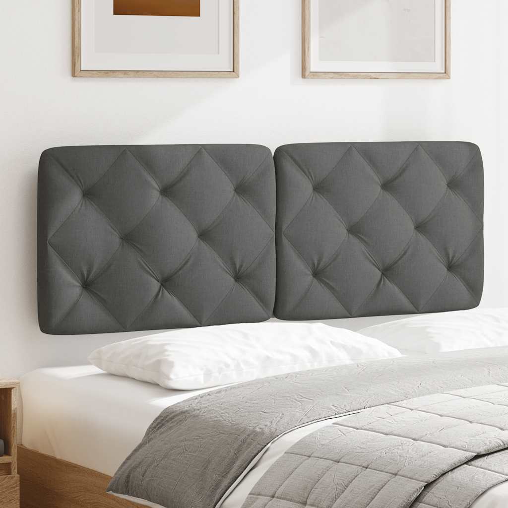 Kopfteil-Kissen Dunkelgrau 120 cm Stoff