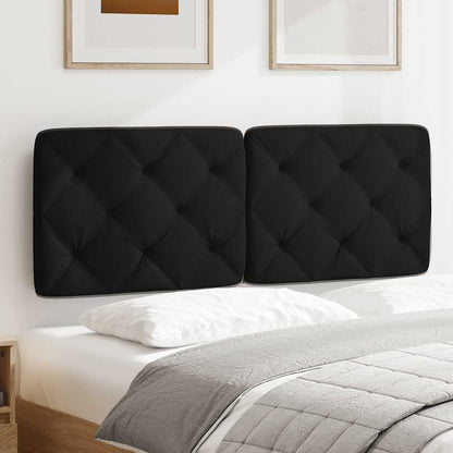 Kopfteil-Kissen Schwarz 120 cm Stoff