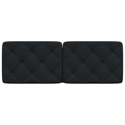 Kopfteil-Kissen Schwarz 120 cm Stoff