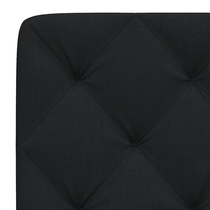 Kopfteil-Kissen Schwarz 120 cm Stoff