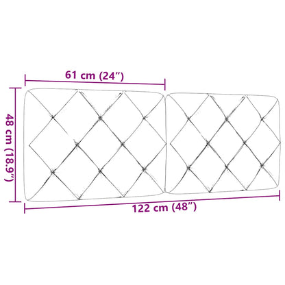 Kopfteil-Kissen Taupe 120 cm Stoff