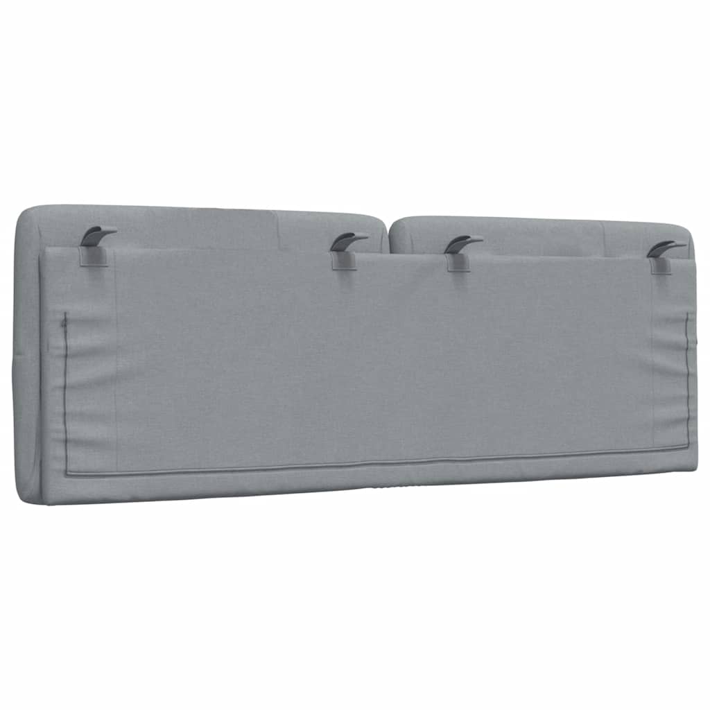 Kopfteil-Kissen Hellgrau 140 cm Stoff