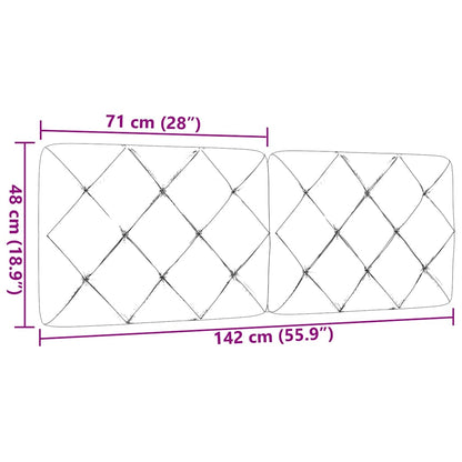 Kopfteil-Kissen Hellgrau 140 cm Stoff