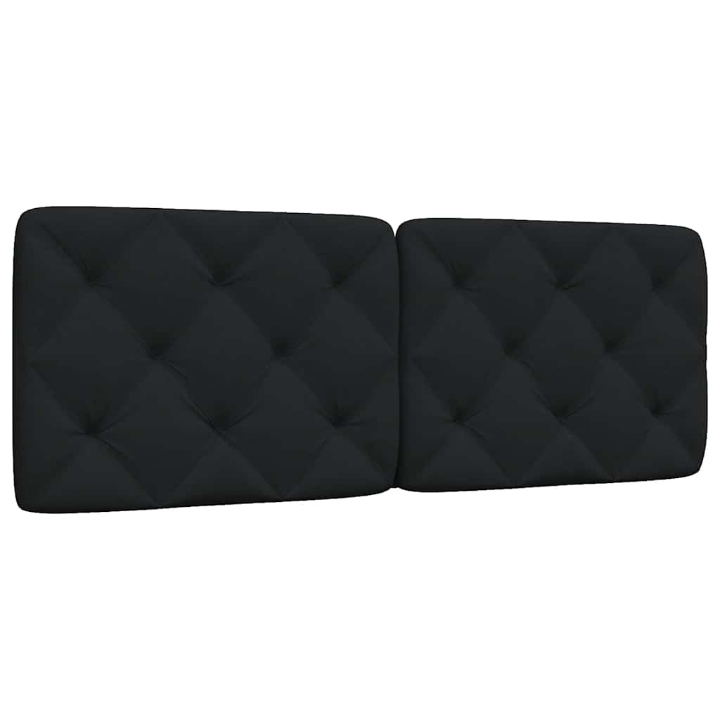 Kopfteil-Kissen Schwarz 140 cm Stoff