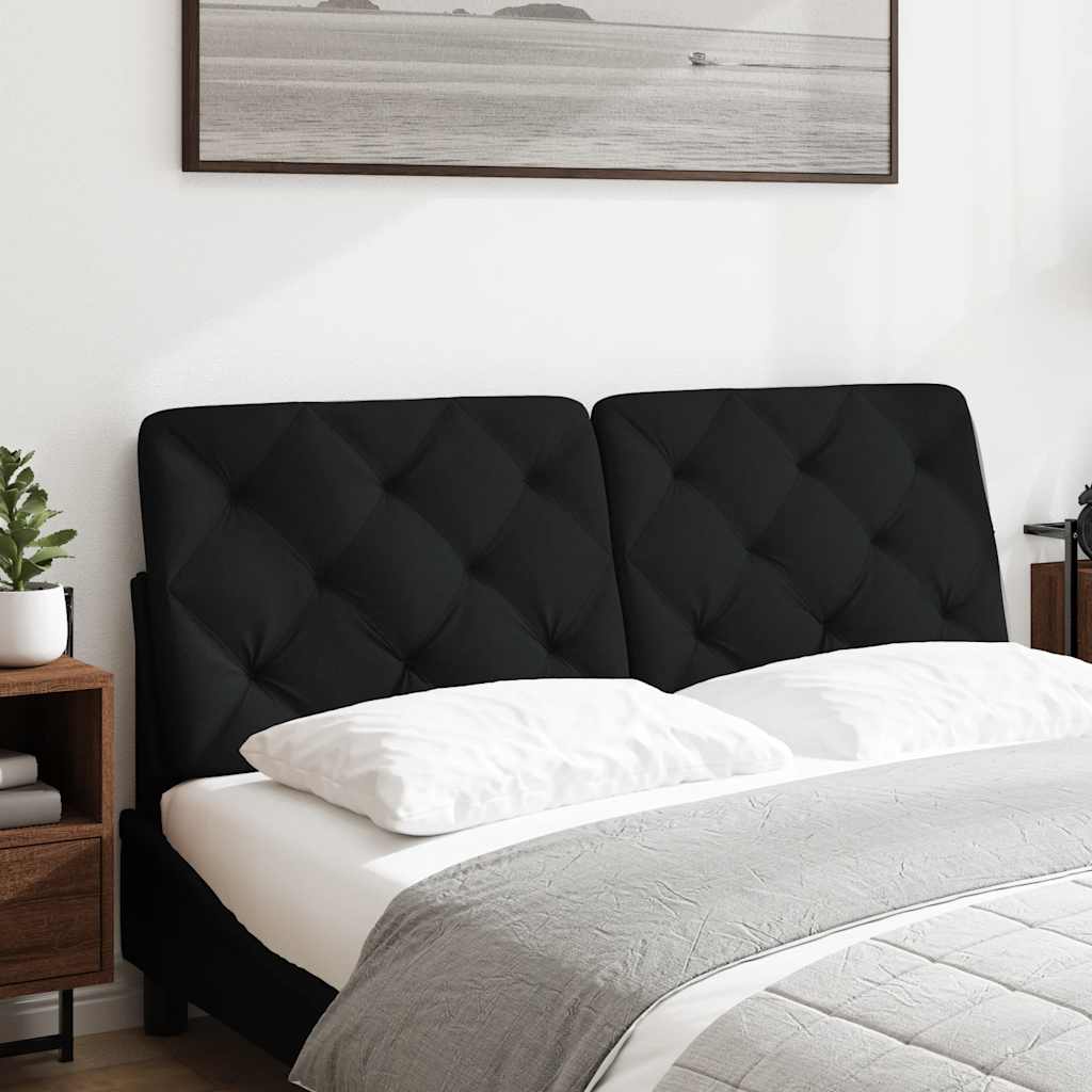 Kopfteil-Kissen Schwarz 140 cm Stoff