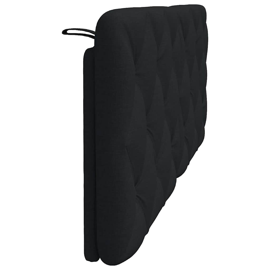 Kopfteil-Kissen Schwarz 140 cm Stoff