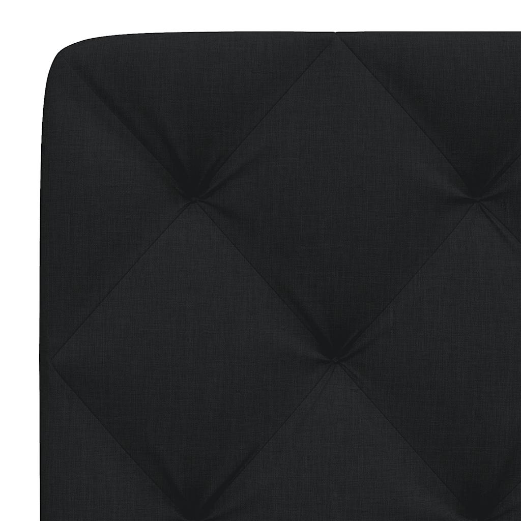 Kopfteil-Kissen Schwarz 140 cm Stoff