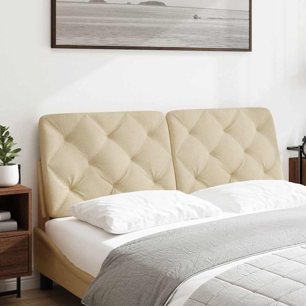 Kopfteil-Kissen Creme 140 cm Stoff