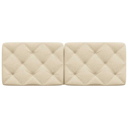 Kopfteil-Kissen Creme 140 cm Stoff