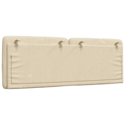 Kopfteil-Kissen Creme 140 cm Stoff