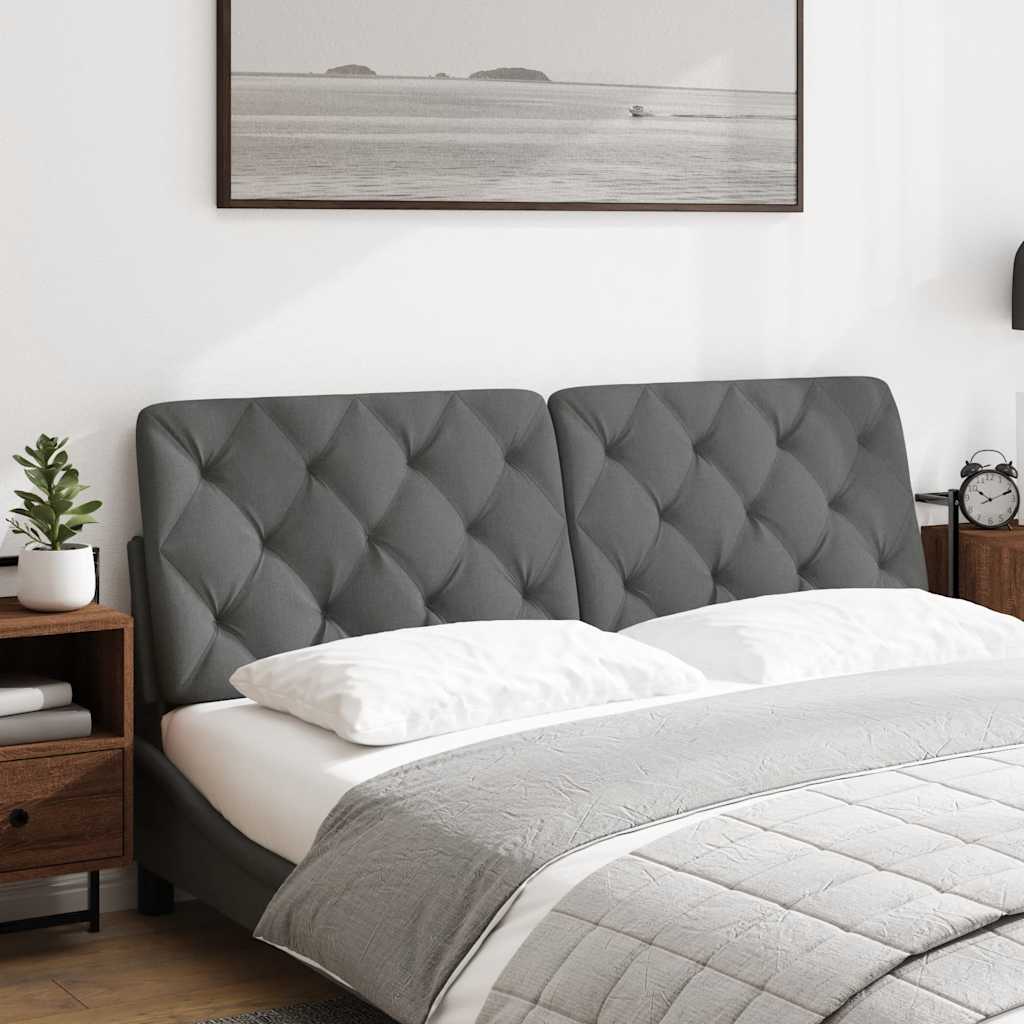 Kopfteil-Kissen Dunkelgrau 160 cm Stoff
