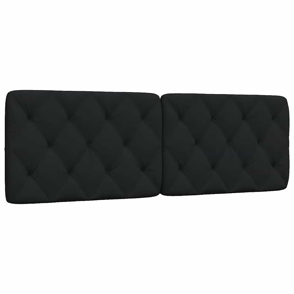 Kopfteil-Kissen Schwarz 160 cm Stoff