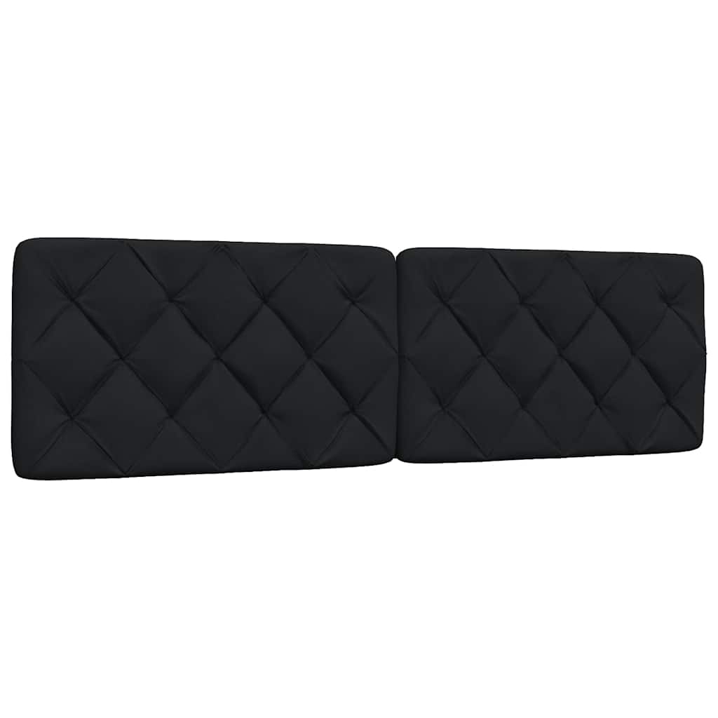 Kopfteil-Kissen Schwarz 180 cm Stoff
