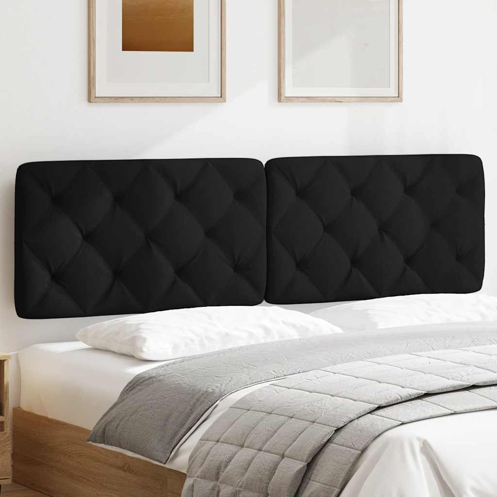 Kopfteil-Kissen Schwarz 180 cm Stoff