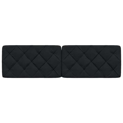 Kopfteil-Kissen Schwarz 180 cm Stoff