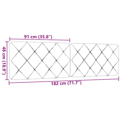 Kopfteil-Kissen Taupe 180 cm Stoff