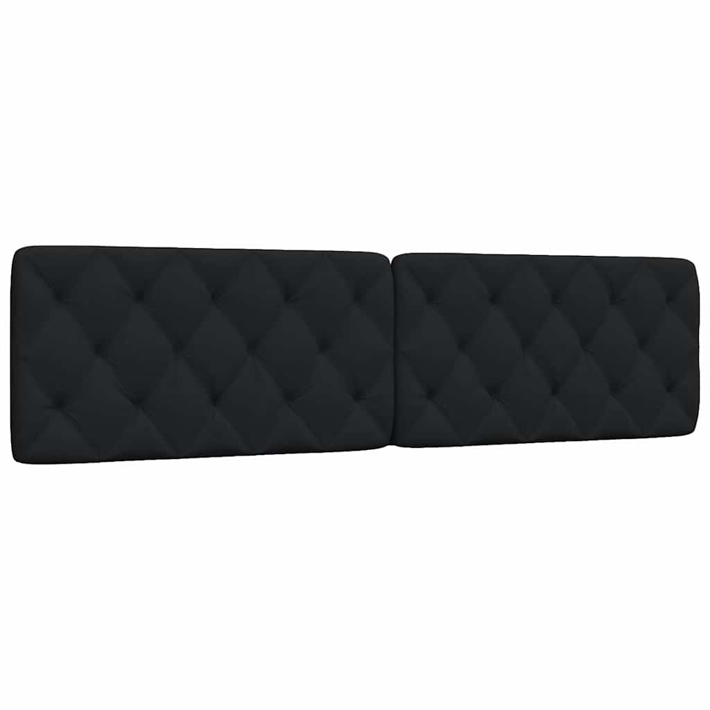 Kopfteil-Kissen Schwarz 200 cm Stoff
