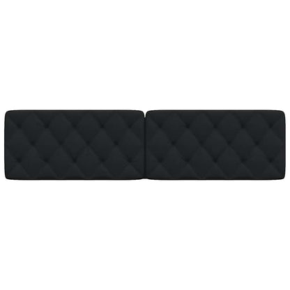 Kopfteil-Kissen Schwarz 200 cm Stoff