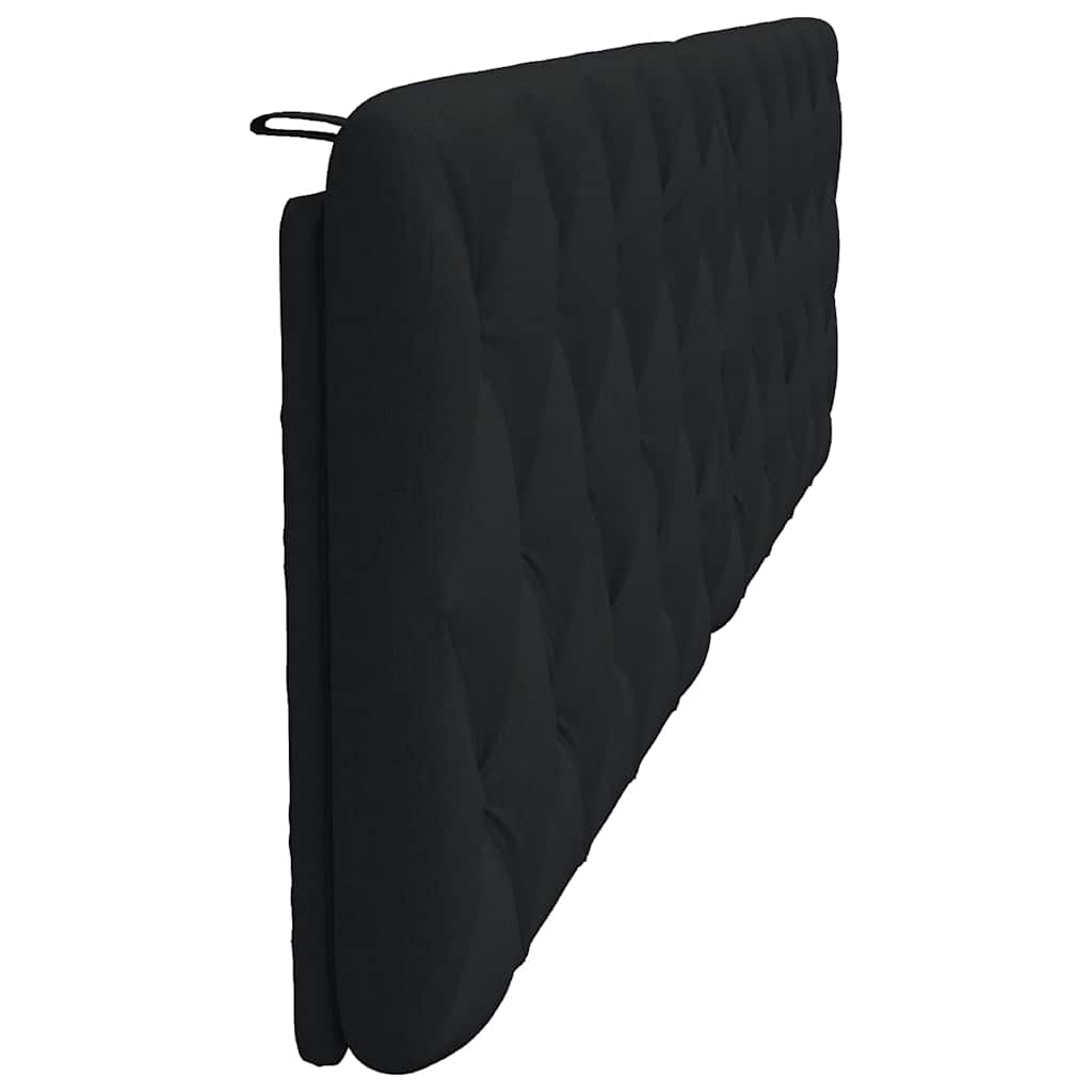 Kopfteil-Kissen Schwarz 200 cm Stoff