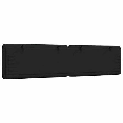 Kopfteil-Kissen Schwarz 200 cm Stoff