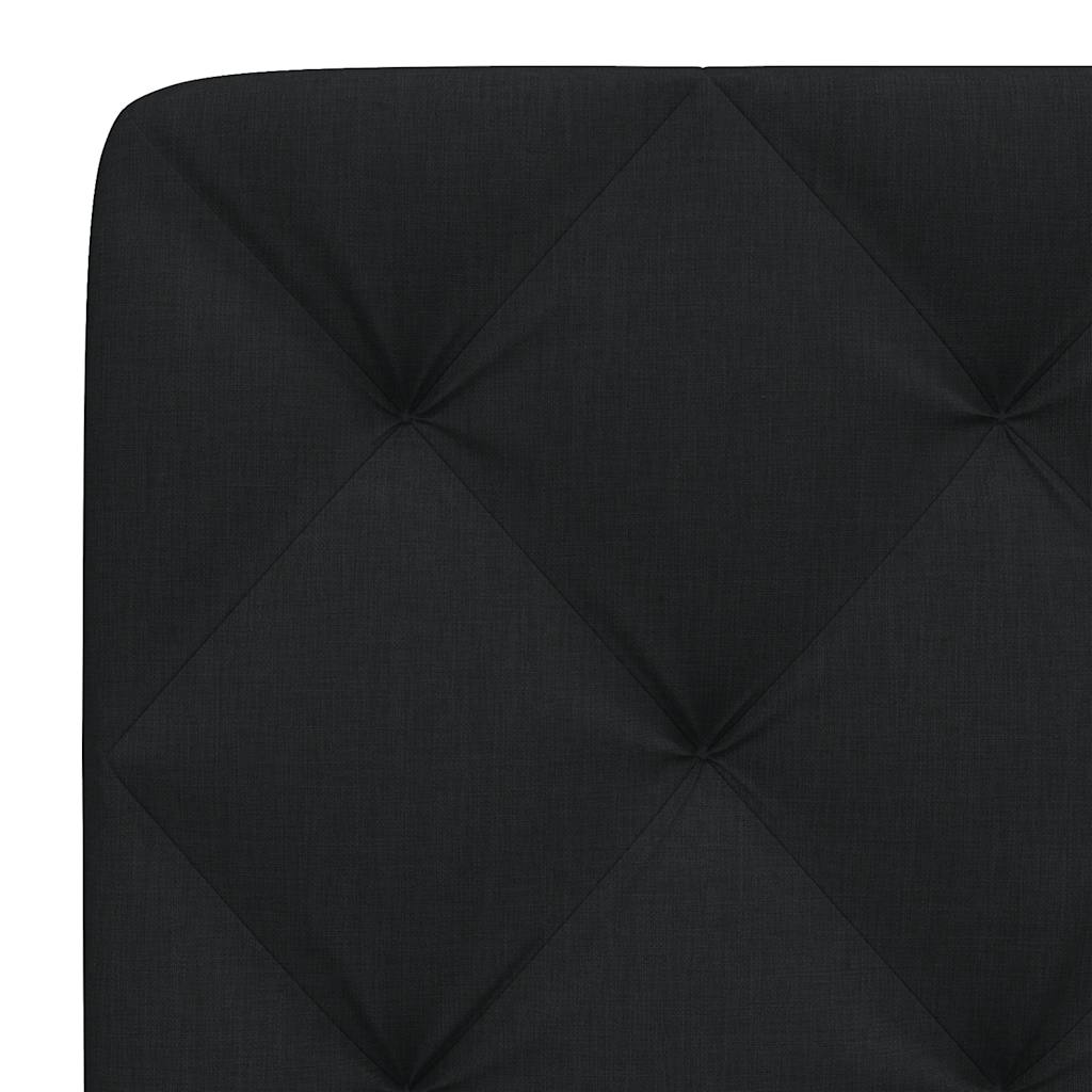 Kopfteil-Kissen Schwarz 200 cm Stoff