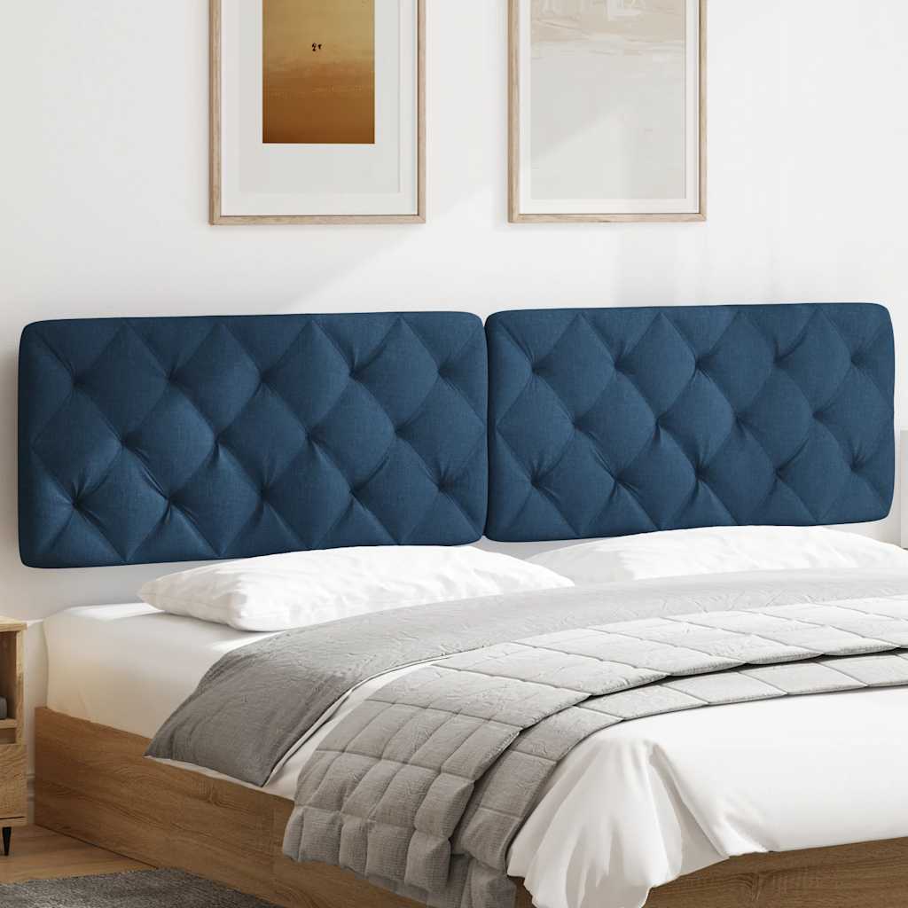 Kopfteil-Kissen Blau 200 cm Stoff