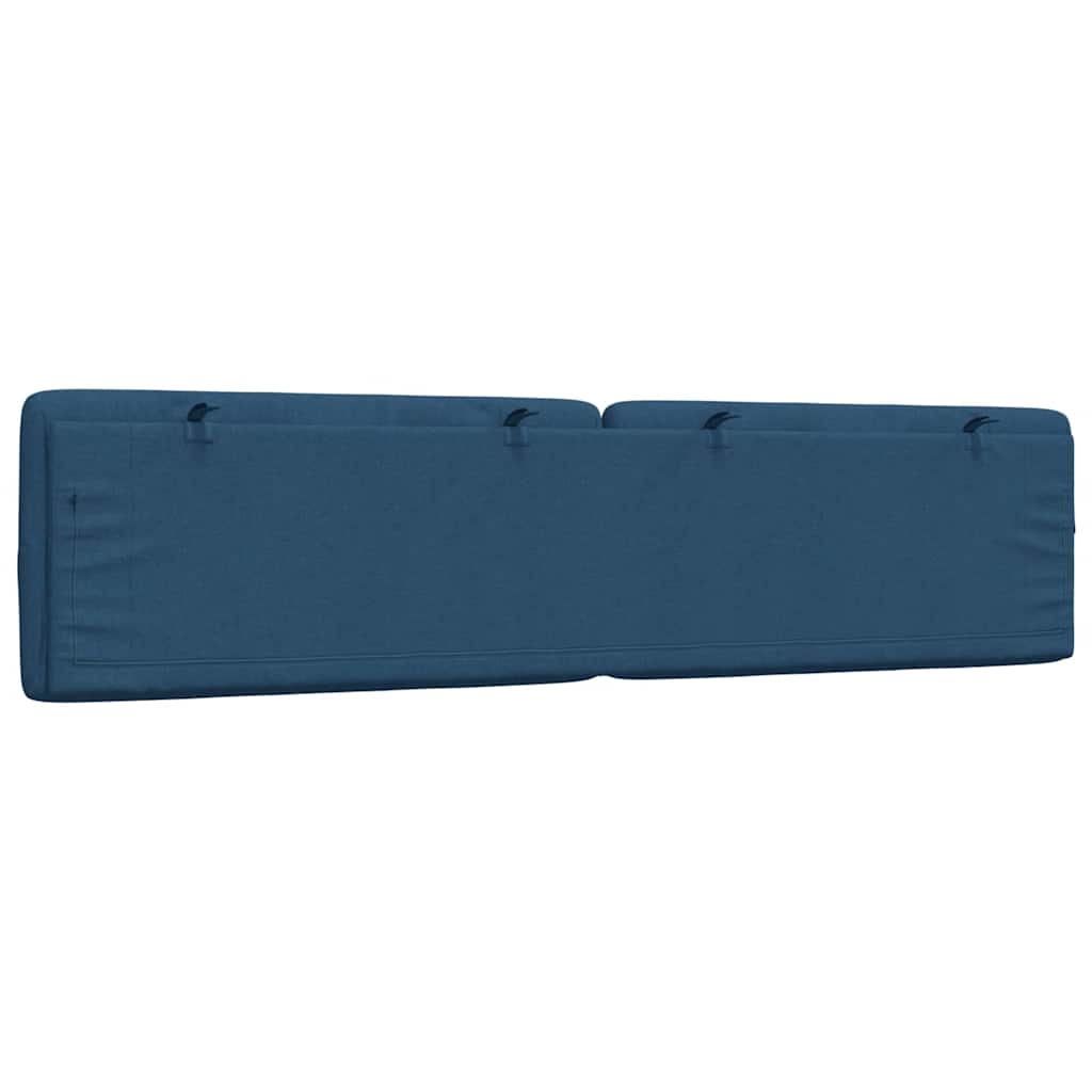 Kopfteil-Kissen Blau 200 cm Stoff