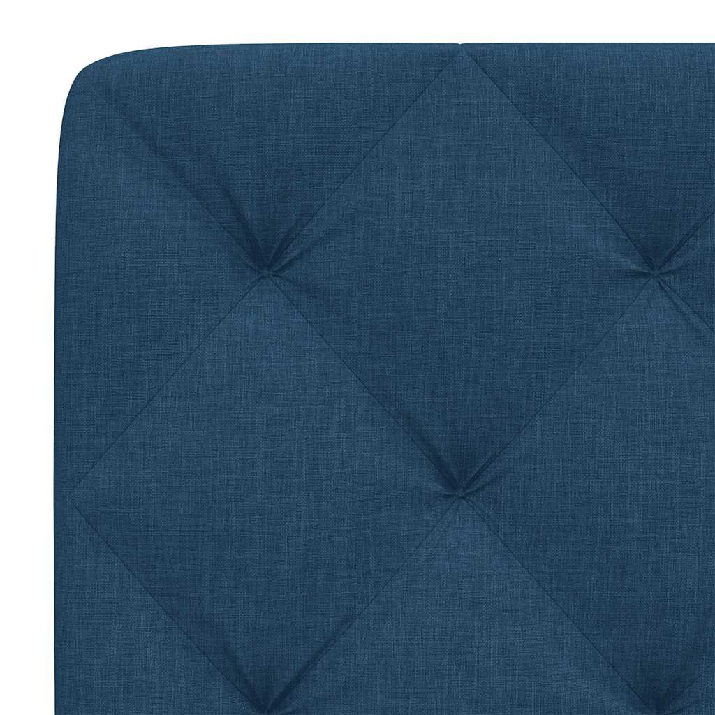 Kopfteil-Kissen Blau 200 cm Stoff