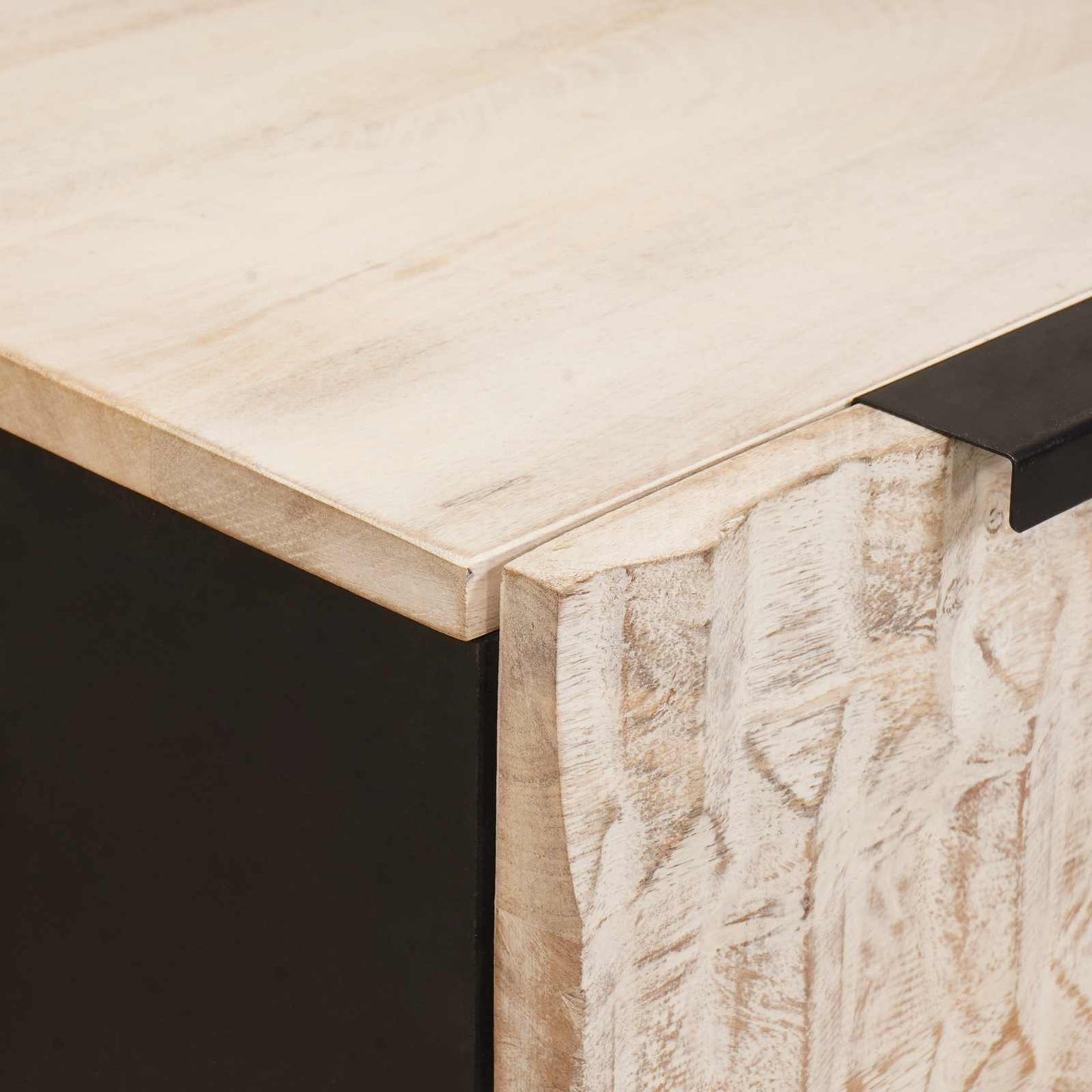 Sideboard 2 Stk. 60 x 33 x 75 cm Massivholz Mango