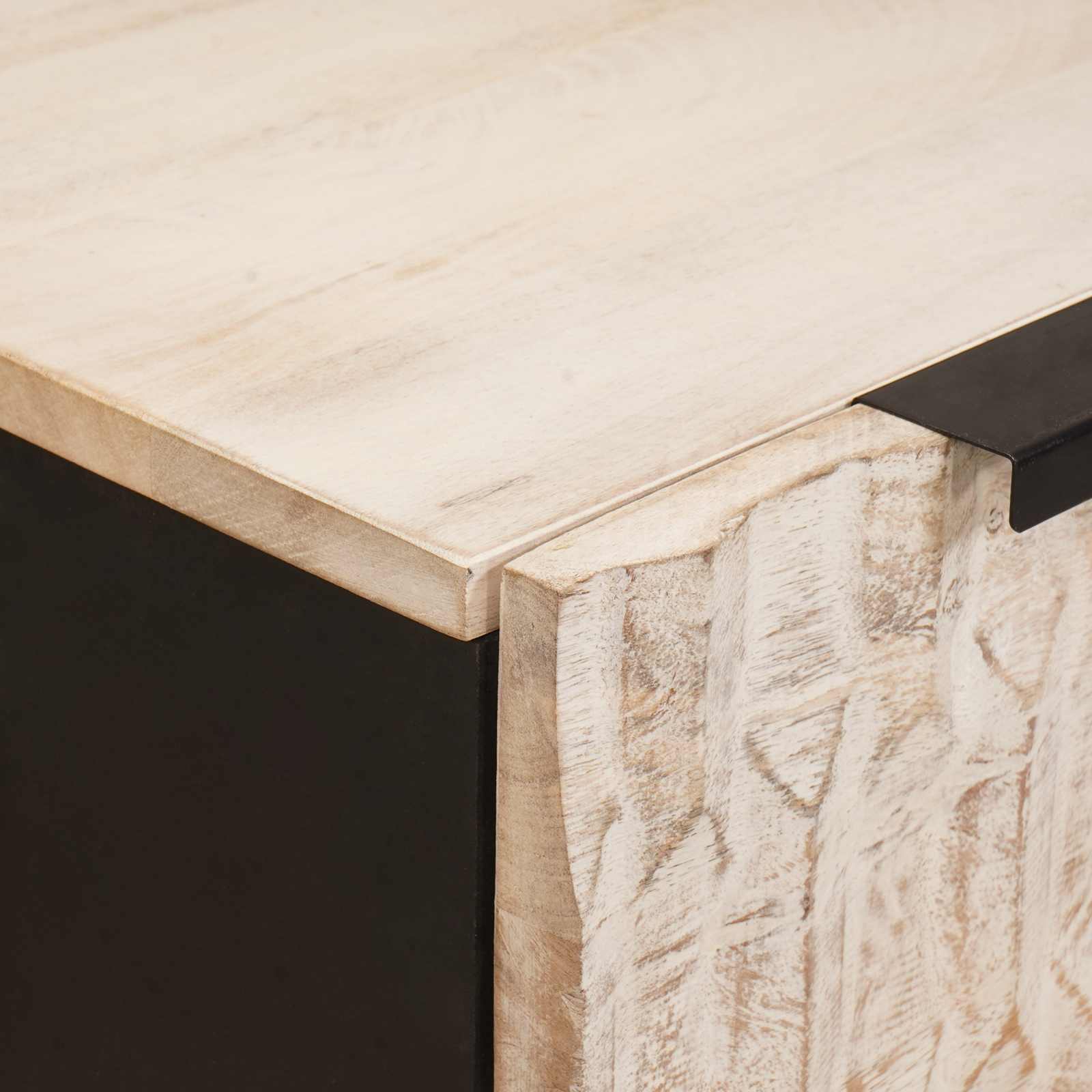 Sideboard 2 Stk. 60 x 33 x 75 cm Massivholz Mango