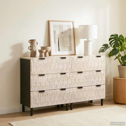 Sideboard 2 stk. 60 x 33 x 75 cm Massivholz Mango