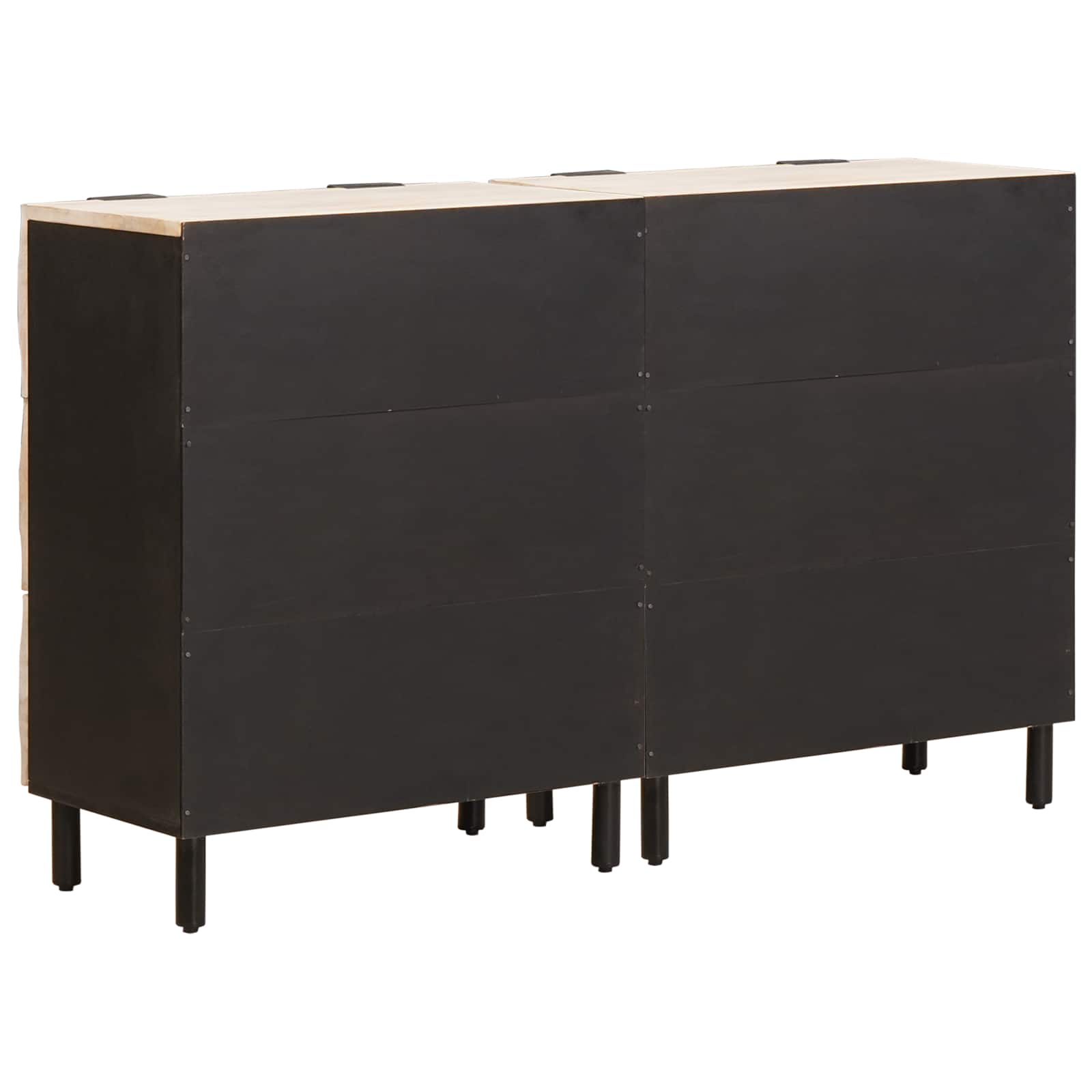 Sideboard 2 Stk. 60 x 33 x 75 cm Massivholz Mango
