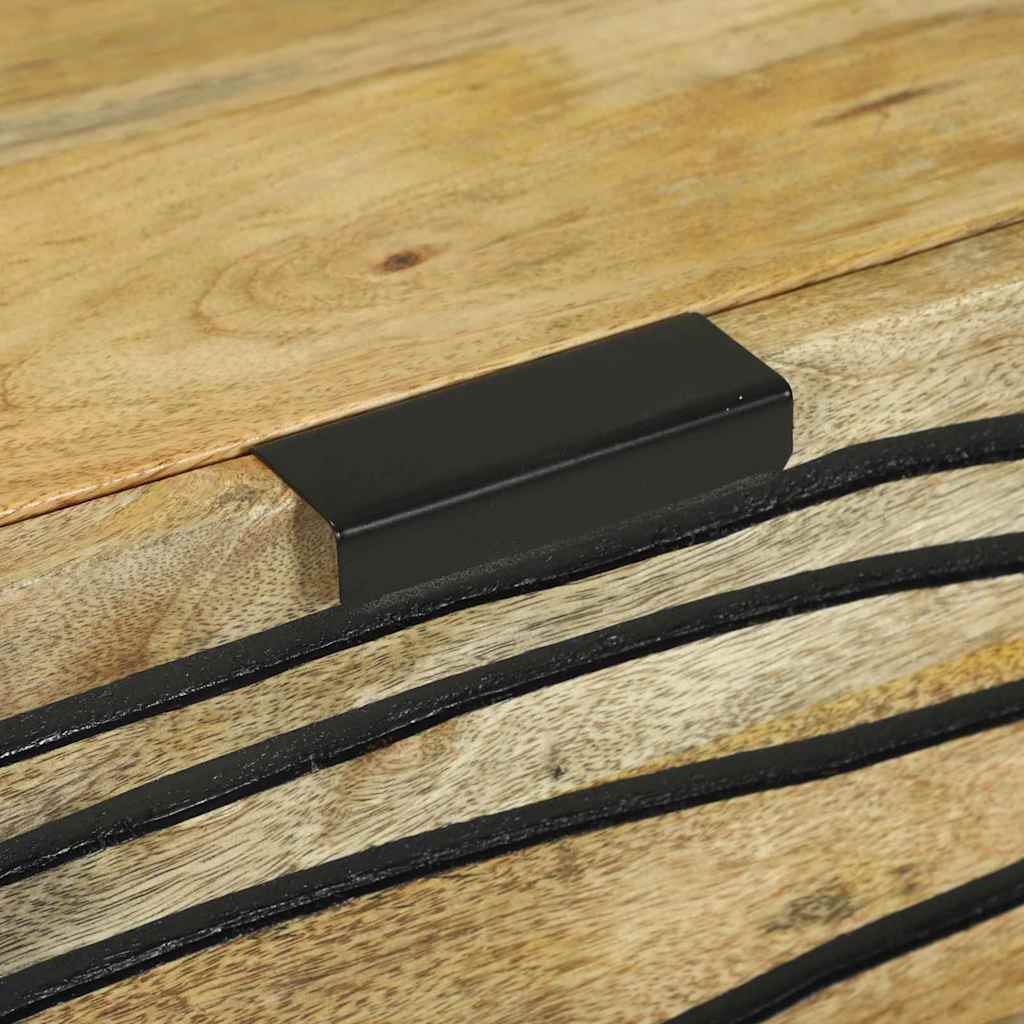 Badezimmermöbel Set mit Regal 3 pcs Braun Massives Mango-Holz