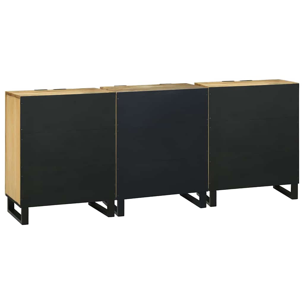 Badezimmermöbel Set mit Regal 3 pcs Braun Massives Mango-Holz