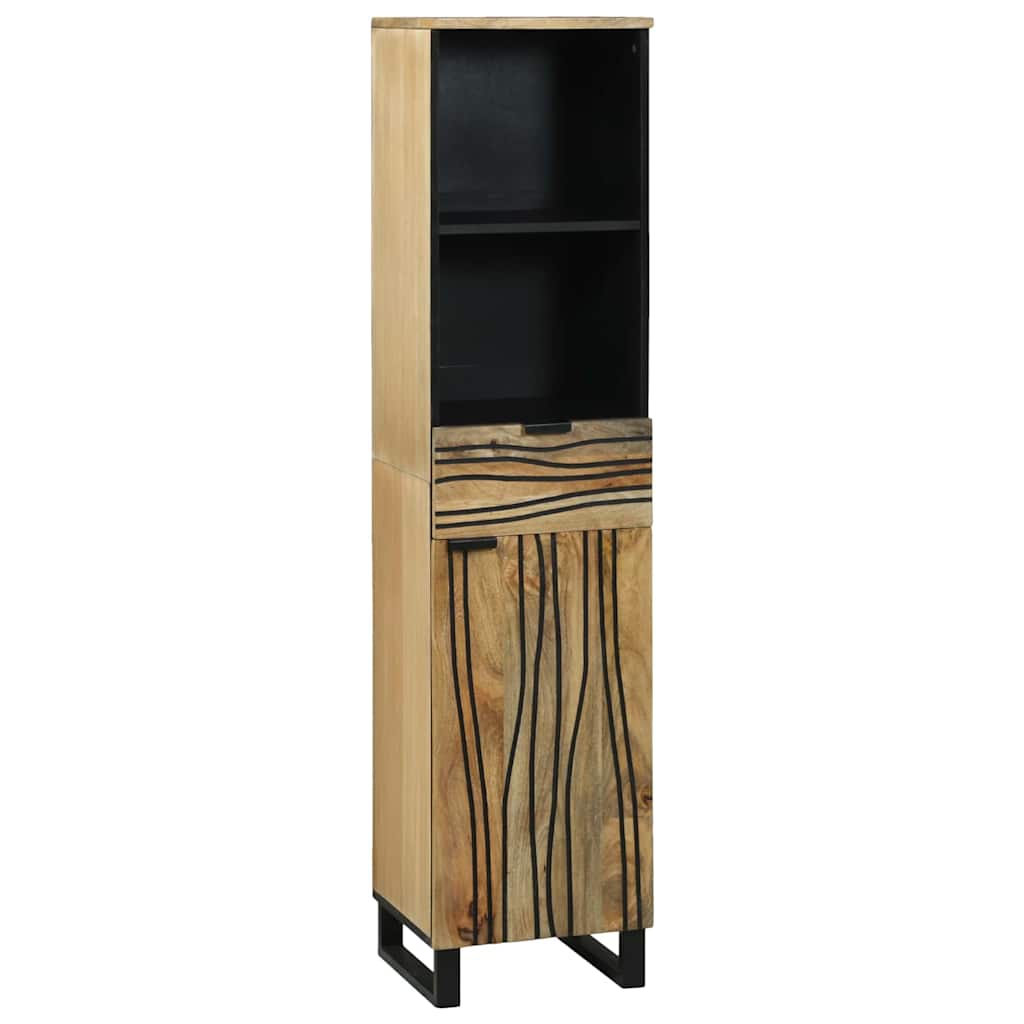 Badezimmermöbel-Set 3 stk. Braun 38 x 33 x 160 cm Holzwerkstoff