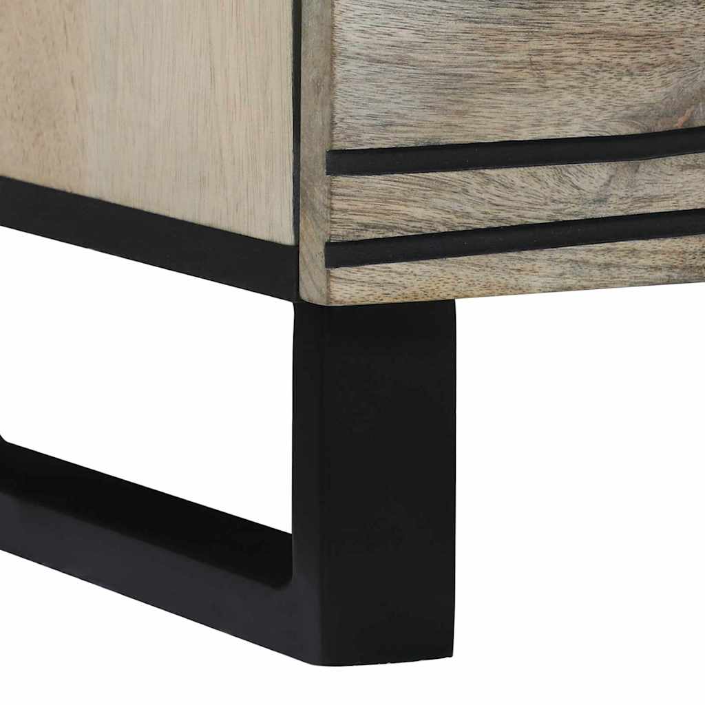 Sideboard Set 2 stk. Weiß 120 x 33 x 75 cm Massivholz Mango