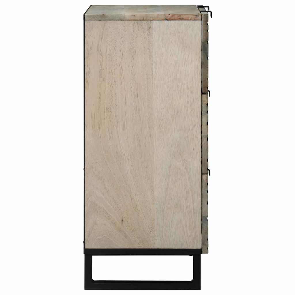 Sideboard Set 2 stk. Weiß 120 x 33 x 75 cm Massivholz Mango