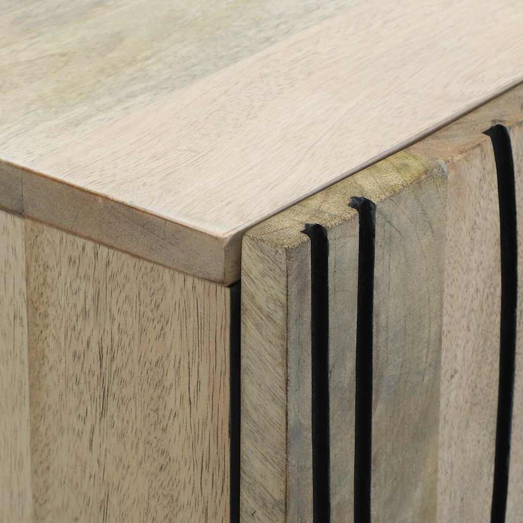 Sideboard Set 3 stk. Weiß 180 x 33 x 75 cm Massivholz Mango